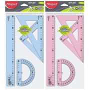 Opakowanie Study maxi linijka 30cm 2 ekierki kątomierz