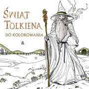 Świat Tolkiena do kolorowania. Autor: Opracowanie zbiorowe. Dadada.pl Okładka książki Świat Tolkiena do kolorowania