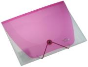 Opakowanie Teczka A4 z gumką przezroczysta różowa