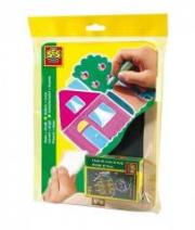 Opakowanie Zestaw czarna tablica + kolorowe kredy 12 szt.