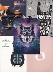 Zeszyt A5 w kratkę 60 kartek 5 sztuk mix. Wydawca: VERTE. Dadada.pl Opakowanie Zeszyt A5 w kratkę 60 kartek 5 sztuk mix