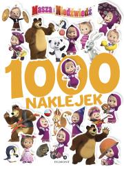 1000 naklejek. Masza i Niedźwiedź. Autor: Klaudyna Cwynar. Dadada.pl Okładka książki 1000 naklejek. Masza i Niedźwiedź