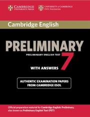 Opakowanie Cambridge English Preliminary 7 Authentic examination papers with answers