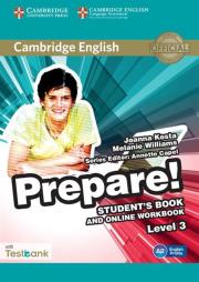Cambridge English Prepare! 3 Student's Book. Autor: Kosta Joanna, Williams Melanie. Dadada.pl Okładka książki Cambridge English Prepare! 3 Student's Book
