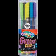 Opakowanie Długopisy brokatowe trójkątne Colorino kids 12 kolorów