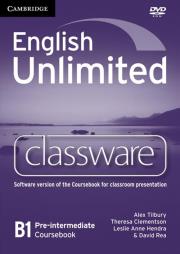 English Unlimited Pre-intermediate Classware DVD. Autor: Tilbury Alex, Clementson Theresa. Dadada.pl Okładka książki English Unlimited Pre-intermediate Classware DVD