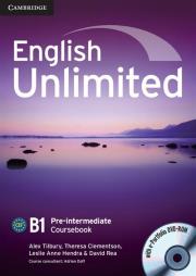 Okładka książki English Unlimited Pre-intermediate Coursebook + DVD