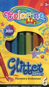 Opakowanie Flamastry brokatowe Colorino Kis 6 kolorów