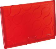 Opakowanie Folder A4 z 6 przegrodami Focus Omega czerwony