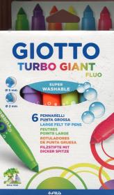Opakowanie Giotto Flamastry Turbo Giant Fluo 6 sztuk