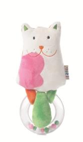 Opakowanie Grzechotka  z kółeczkiem - kotek - 13cm