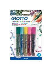 Okładka książki Klej Glitter Glue Confetti 5 kolorów x 10,5 ml