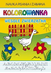 Kolorowanka Wesołe zwierzątka. Autor: Ziembikiewicz Marta. Dadada.pl Okładka książki Kolorowanka Wesołe zwierzątka