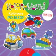 Okładka książki Kolorowanki z naklejkami Kolorowe pojazdy