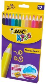 Kredki Super Soft 12 kolorów BIC. Wydawca: Bic. Dadada.pl Opakowanie Kredki Super Soft 12 kolorów BIC