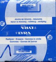 Opakowanie Lyra Gumka Indian czerwono-niebieska 40 sztuk