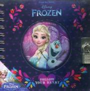 Opakowanie Pamiętnik spiralny z kłódką Kraina Lodu fiolet