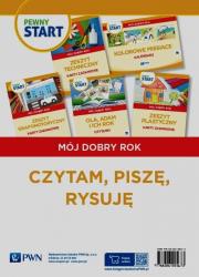 Pewny start Mój dobry rok Czytam piszę rysuję. Autor: Aneta Pliwka, Katarzyna Radzka, Barbara Szostak. Dadada.pl Okładka książki Pewny start Mój dobry rok Czytam piszę rysuję