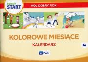 Pewny start Mój dobry rok Kolorowe miesiące Kalendarz. Autor: Aneta Pliwka, Katarzyna Radzka, Barbara Szostak. Dadada.pl Okładka książki Pewny start Mój dobry rok Kolorowe miesiące Kalendarz