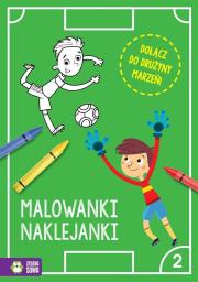 Okładka książki Piłkarskie malowanki-naklejanki Część 2