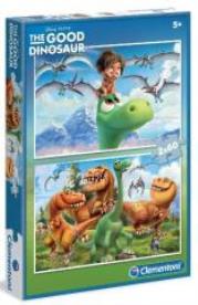 Puzzle 2x60 Dobry Dinozaur. Autor: Dobry Dinozaur. Dadada.pl Okładka książki Puzzle 2x60 Dobry Dinozaur