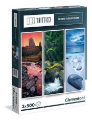 Puzzle 3x500 Trittico Nature. Wydawca: Clementoni. Dadada.pl Opakowanie Puzzle 3x500 Trittico Nature