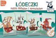Puzzle Układam i opowiadam Łódeczki 2-3 lata. Autor: Wyrt Paulina. Dadada.pl Okładka książki Puzzle Układam i opowiadam Łódeczki 2-3 lata