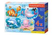 Opakowanie Puzzle x 4 - Podwodny świat CASTOR