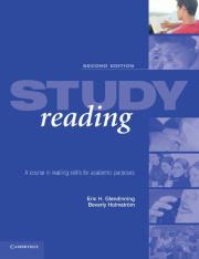 Study Reading. Autor: Glendinning Eric H., Holmstrom Beverly A.S.. Dadada.pl Okładka książki Study Reading