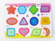 Opakowanie Układanka drewniana kształty z pinezkami