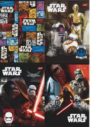 Zeszyt A5 16k linia podwójna dwukolorowa Star Wars laminowan. Wydawca: UNIPAP. Dadada.pl Opakowanie Zeszyt A5 16k linia podwójna dwukolorowa Star Wars laminowan