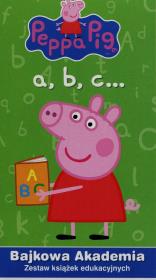 Okładka książki Bajkowa Akademia. Świnka Peppa a, b, c...