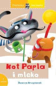 Okładka książki Czytamy bez mamy. Kot Papla i mleko