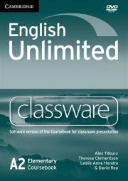 English Unlimited Elementary Classware DVD. Autor: Tilbury Alex, Clementson Theresa. Dadada.pl Okładka książki English Unlimited Elementary Classware DVD