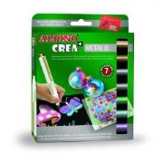 Opakowanie Flamastry Crea+ Metalix 7 kolorów ALPINO