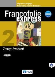 Francofolie express 2 Zeszyt ćwiczeń. Autor: Boutegege Regine, Supryn-Klepcarz Magdalena. Dadada.pl Okładka książki Francofolie express 2 Zeszyt ćwiczeń