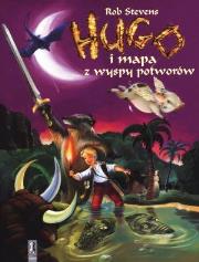Okładka książki HUGO i mapa z wyspy potworów