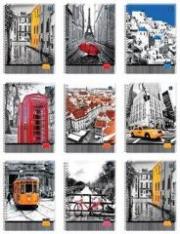 Opakowanie Kołozeszyt A4/80K kratka UV Black&White (5szt)