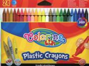 Opakowanie Kredki świecowe okrągłe plastikowe 24 kolory