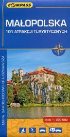 Opakowanie Małopolska 101 atrakcji turystycznych mapa samochodowo-krajoznawcza 1:200 000