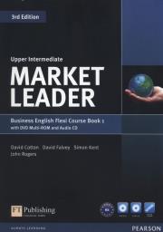 Market Leader Upper-Intermediate Flexi Course Book 1+CD +DVD. Autor: Cotton David, Falvey David, Kent Simon, John Rogers. Dadada.pl Okładka książki Market Leader Upper-Intermediate Flexi Course Book 1+CD +DVD