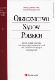 Opakowanie Orzecznictwo Sądów Polskich 11/2012