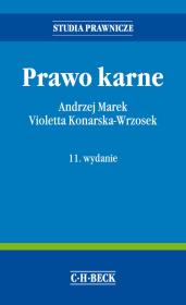 Prawo karne. Autor: prof. dr hab. Andrzej Marek, prof. dr hab. Viole. Dadada.pl Okładka książki Prawo karne