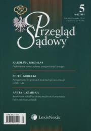 Opakowanie Przegląd Sądowy 5/2014