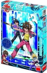 Opakowanie Puzzle 200 Bakugan Dan and Shun Neon DINO