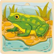 Opakowanie Puzzle drewniane Żaba