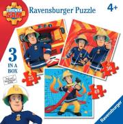Opakowanie Puzzle Strażak Sam 3 w 1