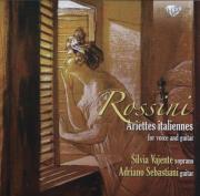 Rossini: Ariettes italiannes for voice and guitar. Autor: Silvia Vajente, Adriano Sebastiani. Dadada.pl Okładka książki Rossini: Ariettes italiannes for voice and guitar