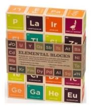 Opakowanie Układ okresowy pierwiastków Drewniane klocki