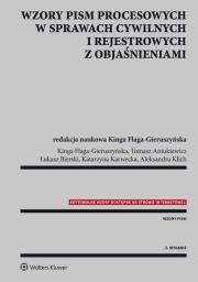 Okładka książki Wzory pism procesowych w sprawach cywilnych i rejestrowych